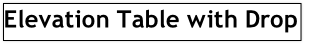 Elevation Table with Drop
